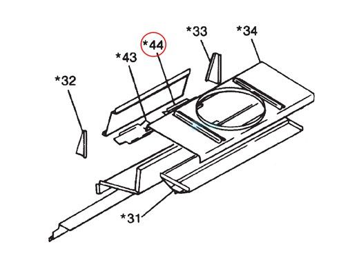Pentair Left Draft Hood Relief Baffle | 20013808