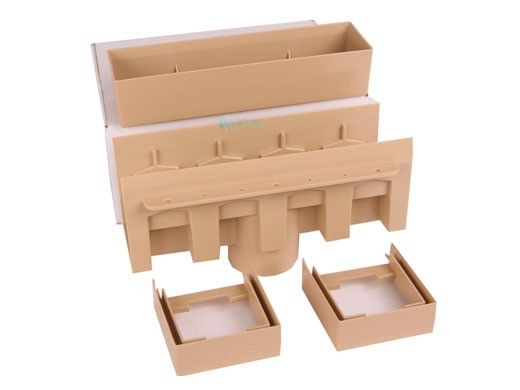 Pour-A-Lid 12" Channel Drain System | Tan | PLC12 INLT TAN
