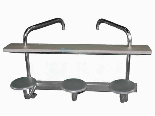 Global Pool Products 3-Seat Swim-Up Bar Top | Copper Vein Powder Coated Frame - Tan Top | GPPOTE-3ST-CV-S