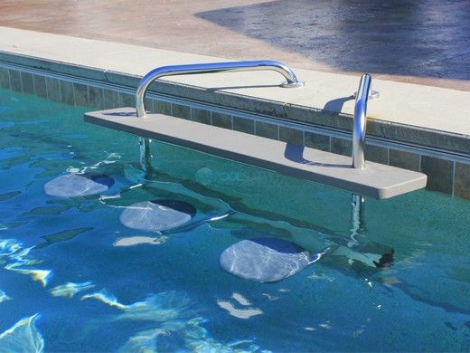 Global Pool Products 3-Seat Swim-Up Bar | Gray Powder Coated Structure with Tan Top | GPPOTE-3ST-TAN