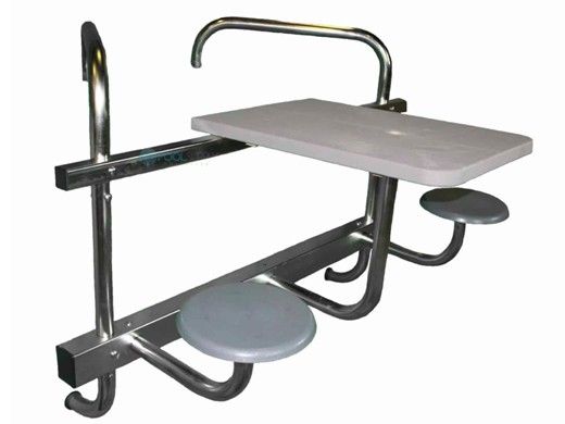 Global Pool Products 2-Seat Swim-Up High-Top Table | Copper Vein Powder Coated Frame - Granite Tan Top | GPPOTE-2STHT-CV