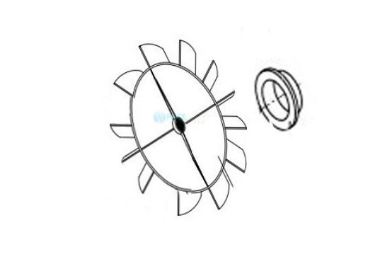 Hayward HCP75/100/125 Fan and Clamp | HCXP6061A