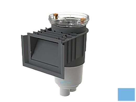 AquaStar Flow Star Standard Skimmer with Water Stop Face, Float Assembly, Basket, Clear Fill Lid and Adjustable Collar | Blue | SKR104FL100