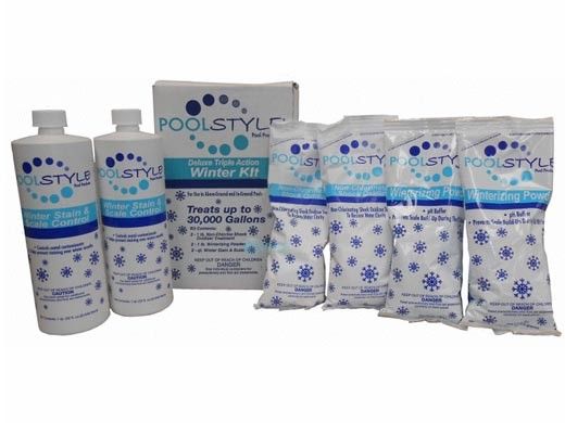 PoolStyle Deluxe Triple Action Winterizing Kit | 30,000 Gallons | 33850P