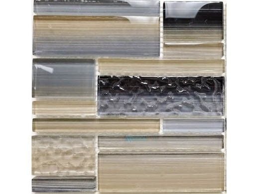 National Pool Tile Bamboo Glass Blend Random Tile | Twilight Gray | CVKBGBR3