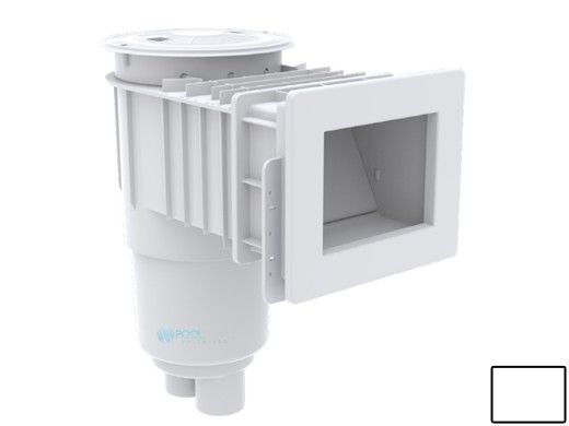 AquaStar Flow Star Standard Skimmer with Narrow 9" Deep Throat, Float Assembly and Basket for Fiberglass | White | SKRFFL3NNL01