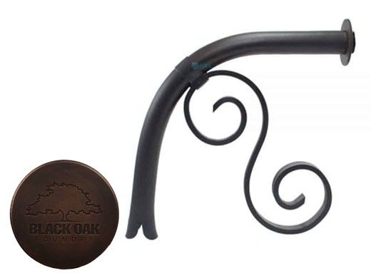 Black Oak Foundry Large Droop Spout with Mini Backplate | Distressed Copper Finish | S7710-DC | S711-DC