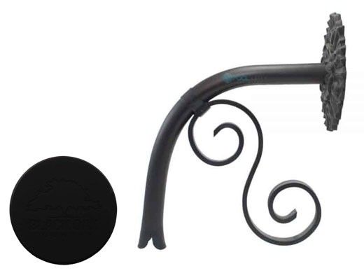 Black Oak Foundry Large Droop Spout with Versailles | Almost Black Finish | S7785-BLK | S7790-BLK