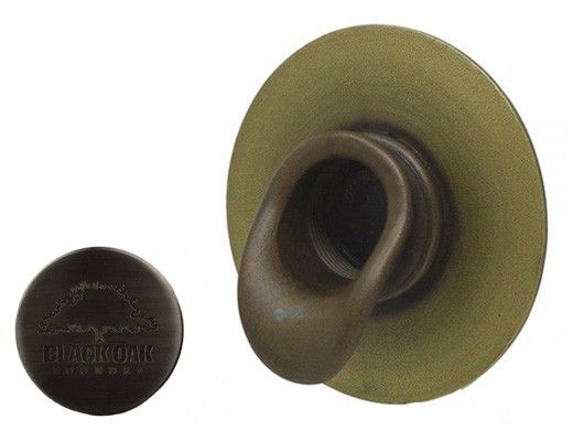 Black Oak Foundry Short Scupper with Round Backplate | Brushed Pewter Finish | S65-BP | S69-BP Round