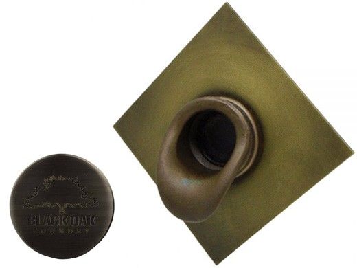Black Oak Foundry Short Scupper with Diamond Backplate | Brushed Pewter Finish | S65-BP | S69-BP Diamond