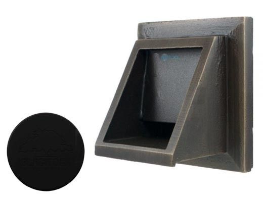 Black Oak Foundry Short Square Scupper Bare | Almost Black Finish | S56-BLK | S69-BLK