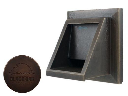 Black Oak Foundry Short Square Scupper Bare | Distressed Copper Finish | S56-DC | S65-DC