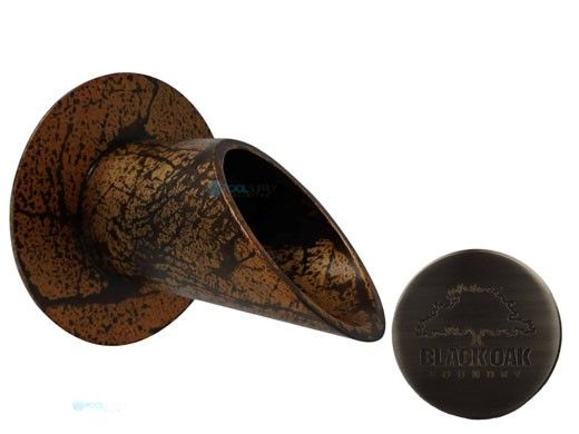 Black Oak Foundry 2.5" Deco Wall Scupper with Round Backplate | Brushed Pewter Finish | S903-BP