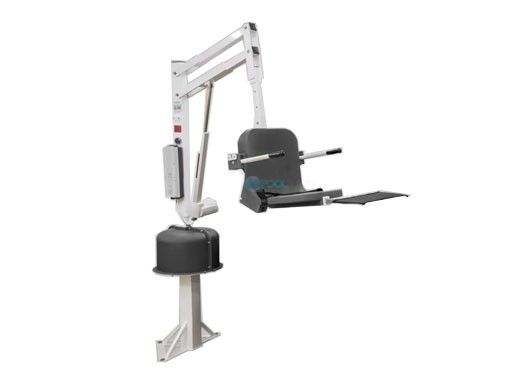 Aqua Creek Spa Lift Elite | No Anchor | White Powder Coat with Gray Seat | F-006SLE-G