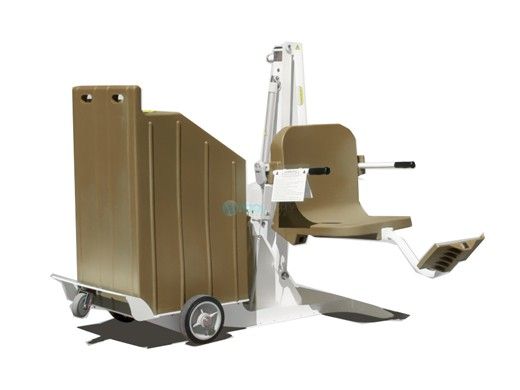Aqua Creek The Portable Pro Pool 2 Lift | White with Tan Plastic Crate | F-PPP2-T