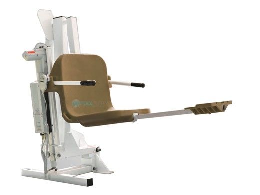 Aqua Creek Ambassador Pool Lift Deep Draft | No Anchor | White with Tan Seat | F-PPXRD-T