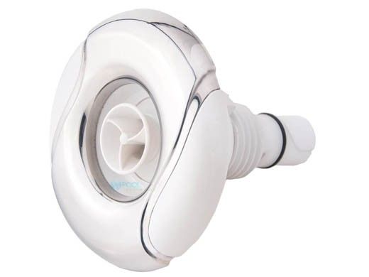 Custom Molded Products 2" Spa Master Wave Design Gunite Jet | Vortex Internal | Stainless Steel - White | 25591-150-000