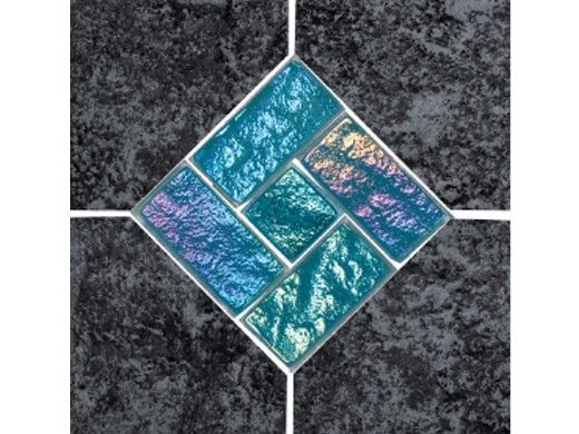 National Pool Tile Aztec Series 6x6 Deco | Charcoal | AZ609 DECO