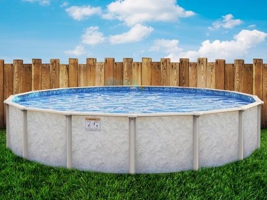 Pristine Bay 18' Round Above Ground Pool | Basic Package 48" Wall | 182237