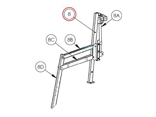 SR Smith Mast Assembly | Gray | 152-1100A