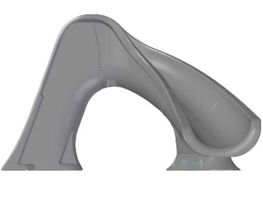 Global Pool Products Splash Swimming Pool Slide | Right Turn | Gray | GPPSSP-GREY-R