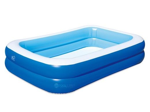 Blue Wave Inflatable Family Swimming Pool with Cover | 8.5' x 5.75' Rectangular 22" Deep | NT6123
