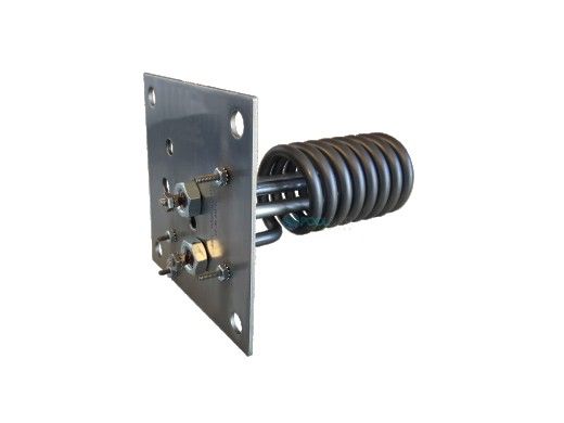 HydroQuip Flanged Titanium Heater Element | 5.5KW 240V 5" x 5" Plate 6" | 12-0010F-K