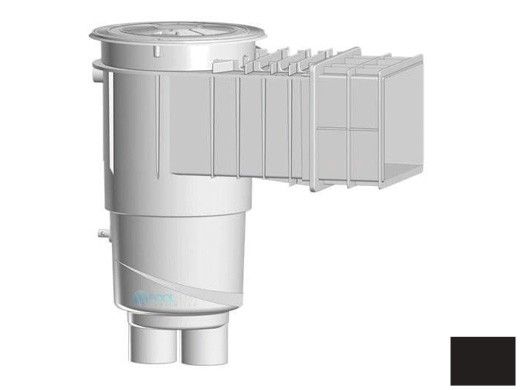 AquaStar Flow Star Water Bonded Skimmer with Flush Face 4" Extension, Float Assembly, Basket, Lid and Collar | Black | SKR32102