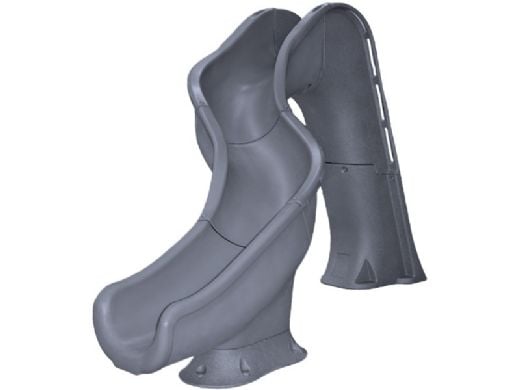 Global Pool Products Riptide Slide | Left Turn | Gray | GPPSRT-GREY-L