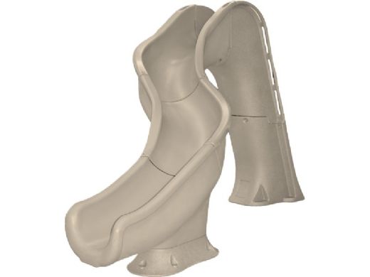 Global Pool Products Riptide Slide | Left Turn | Sandstone | GPPSRT-SAND-L