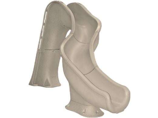 Global Pool Products Riptide Slide with LED Light | Right Turn | Sandstone | GPPSRT-SAND-R-LED