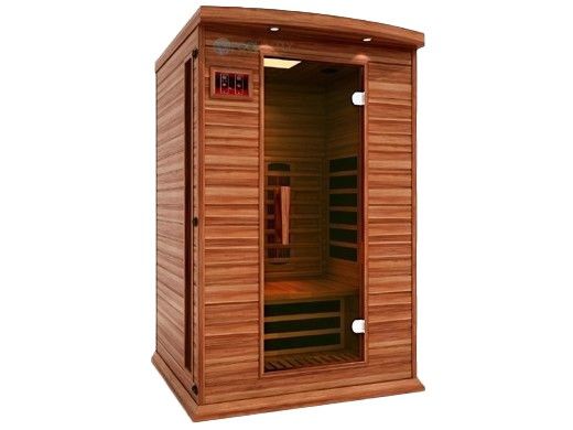 Golden Designs Maxxus 2-Person Full Spectrum Near Zero EMF FAR Infrared Carbon Sauna | Red Cedar | MX-M206-01-FS CED