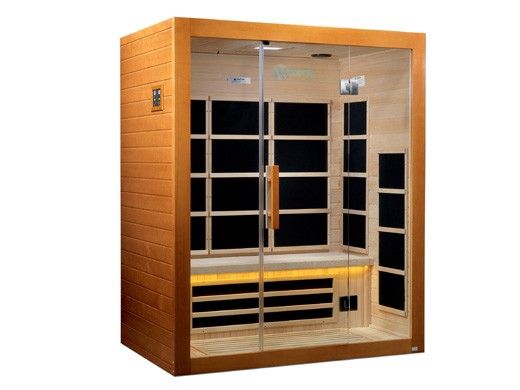 Golden Designs Dynamic Mersailles 3-Person Ultra-Low EMF FAR Infrared Sauna | Hemlock | DYN-6308-01