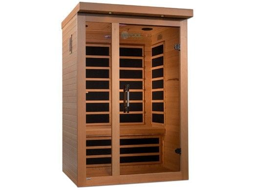Golden Designs Dynamic Llumeneres 2-Person Ultra-Low EMF FAR Infrared Sauna | Hemlock | DYN-6215-02 | DYN-6215-02 Elite