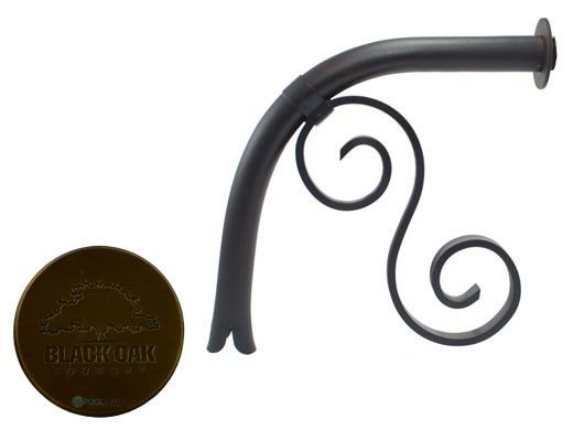 Black Oak Foundry Large Droop Spout with Mini Backplate | Antique Brass / Bronze Finish | S7710-AB | S7711-AB