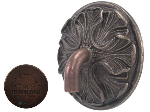 Black Oak Foundry Hibiscus Spout | Distressed Copper Finish | S87-A-DC