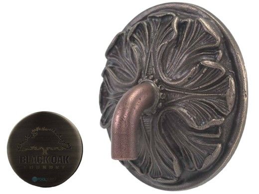 Black Oak Foundry Hibiscus Spout | Antique Pewter Finish | S87-A-AP
