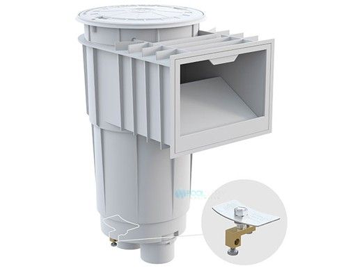 Hayward Pool Concrete SkinMaster Skimmer with Float Valve White | 2" x 2.5" Slip Ports | SP1072S2FVA