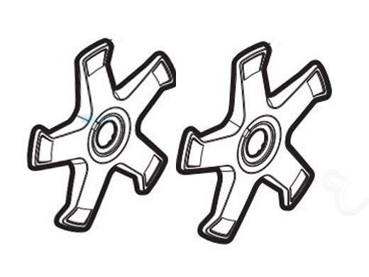 Hayward AquaNaut 5-Spoke Wheel Style | Gray | 2 Pack | PVXS005PK2-237