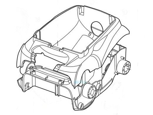 Zodiac 9350/9300XI Top & Bottom Main Housing | Blue | R0589100