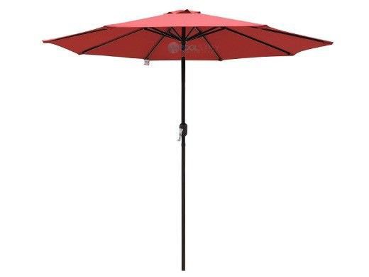 Mirage Autotilt Market Umbrella | 9-ft Octagon | Red Olefin | NU5422R