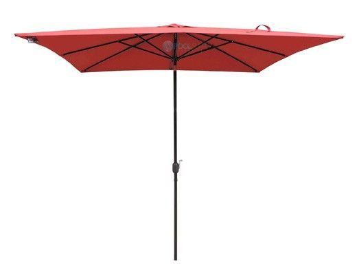 Caspian Market Umbrella | 8' x 10' Rectangular | Red | NU5448R