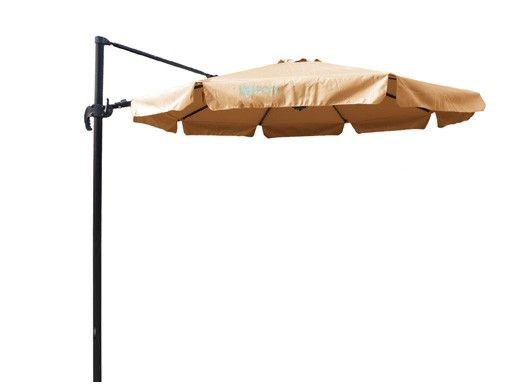 Freeport Cantilever Patio Umbrella with Valance | 11ft Octagon | Stone Sunbrella Acrylic | NU6555B