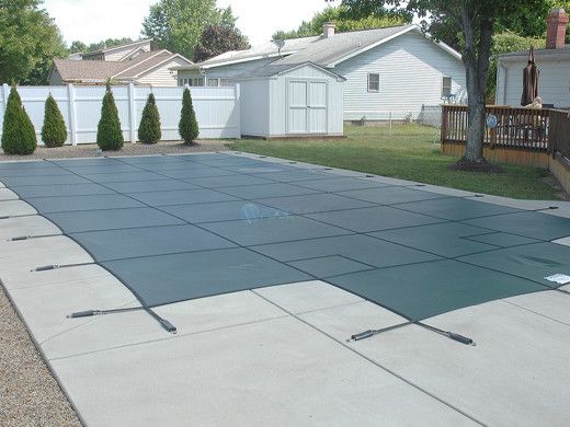 GLI 12-Year Secur-A-Pool Mesh Safety Cover | Rectangle 12' x 24' Green | 201224RESAPGRN