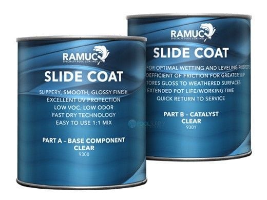Ramuc Slide Coat High Gloss Pool Slide Protection | 1/2-Gallon Kit | Clear | 93009301