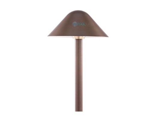 Sollos Modern Hat LED Path Light Fixture | 7" Hat 15" Stem | Natural Metal - Antique Brass | PMH070-AB-15 915257