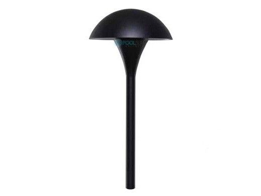 Sollos Mushroom Hat LED Path Light Fixture | 5" Hat 15" Stem | Architectural Aluminum - Textured Black | PMU050-TB-15 912003