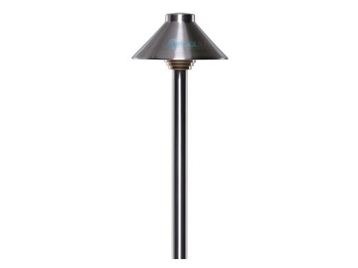 Sollos Traditional Hat LED Path Light Fixture | 4" Hat 12" Stem | Stainless Steel | PTH040-SS-12 915562