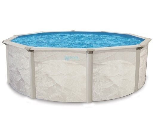 Echo 27' Round Above Ground Pool with Standard Package | 52" Wall | PPECH2752