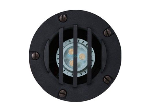 Sollos Inground LED Light Fixture with Rock Guard Cover | 5" Natural Metal - Composite Black | IGG049-CB 996200